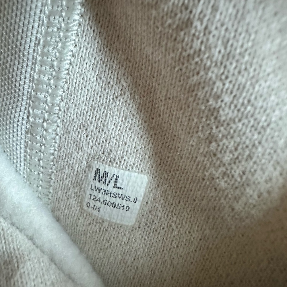 lululemon  Scuba Hoodie Bone Color Size M/L like new condition - Picture 10 of 10